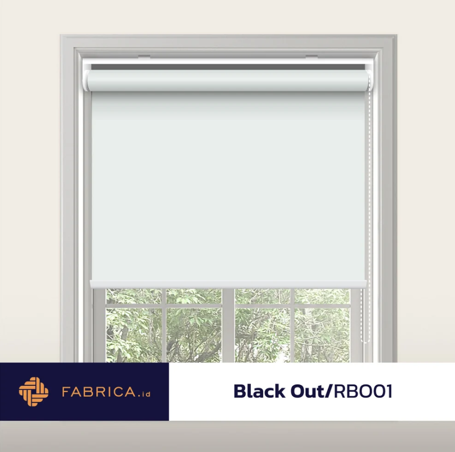 Roller Blinds Black Out RBO01 - putih